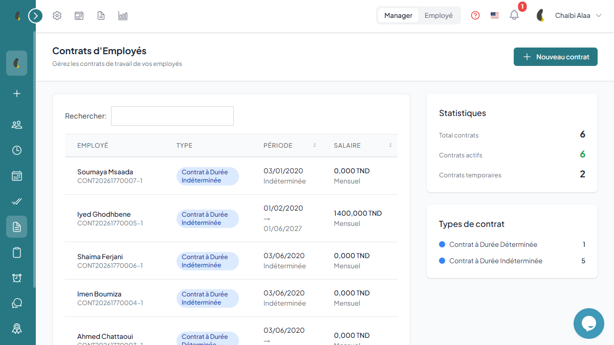 Gestion des contrats